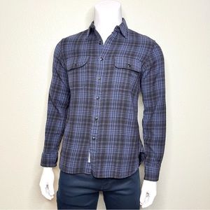 GRAYERS Navy and Black Rugged Flannel Shirt